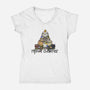 A Very Meowy Christmas-womens v-neck tee-kosmicsatellite
