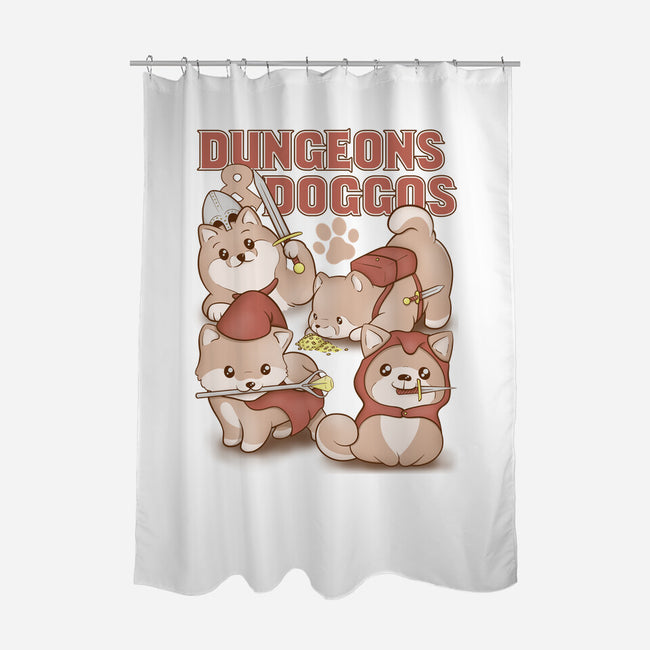 Dungeons and Doggos-none polyester shower curtain-glassstaff