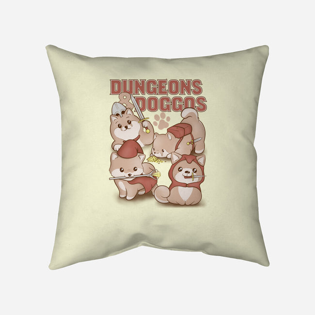 Dungeons and Doggos-none non-removable cover w insert throw pillow-glassstaff
