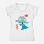 Good Day to Sail-womens v-neck tee-kkdesign