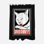 DISOBEY!-none polyester shower curtain-Raffiti