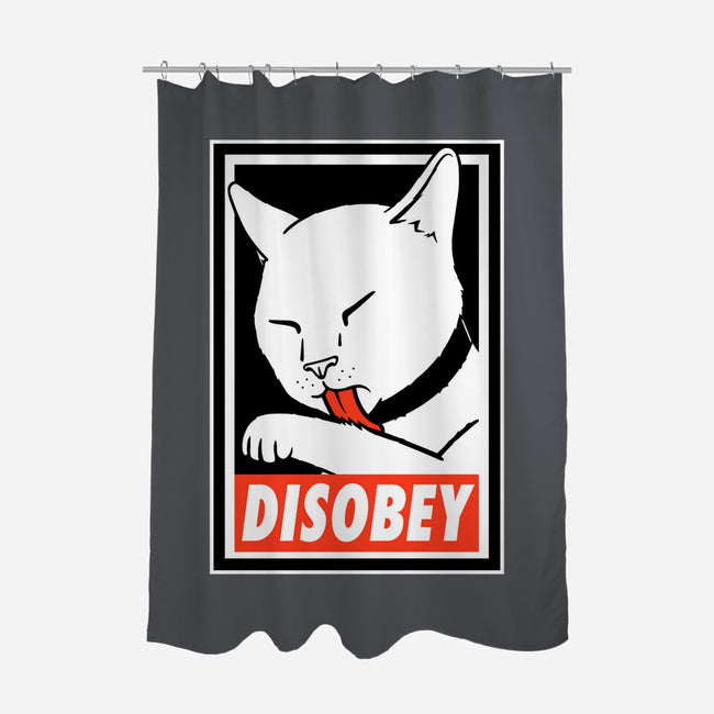 DISOBEY!-none polyester shower curtain-Raffiti