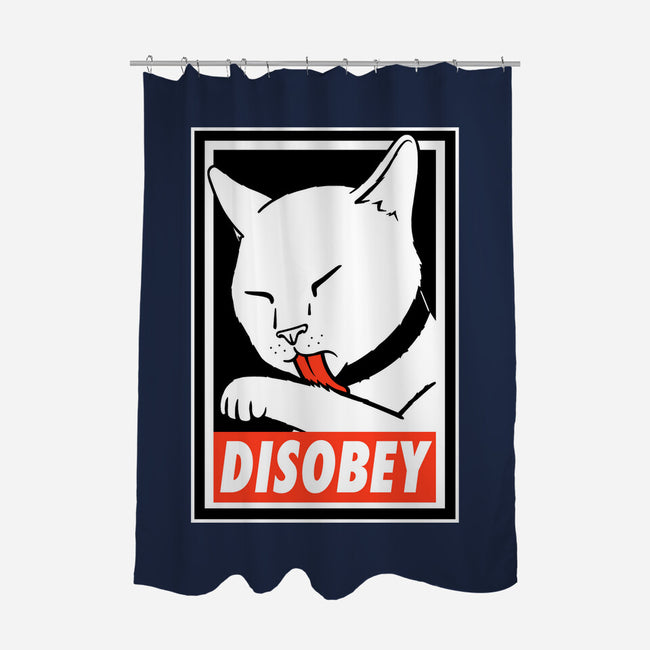 DISOBEY!-none polyester shower curtain-Raffiti