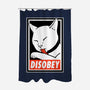DISOBEY!-none polyester shower curtain-Raffiti