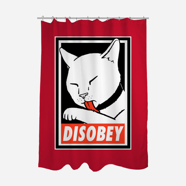 DISOBEY!-none polyester shower curtain-Raffiti
