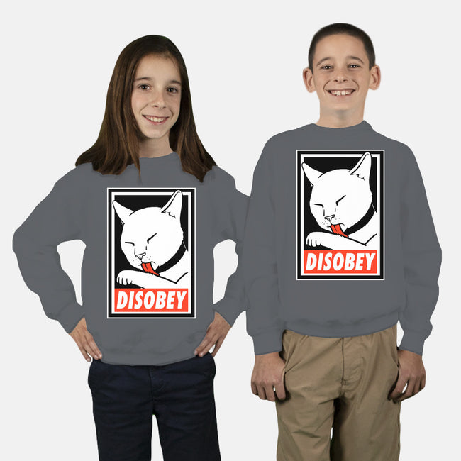 DISOBEY!-youth crew neck sweatshirt-Raffiti