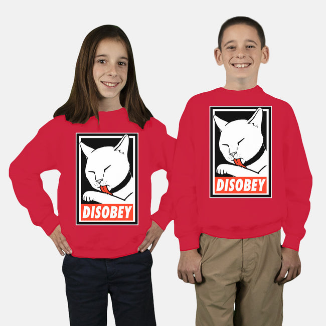DISOBEY!-youth crew neck sweatshirt-Raffiti
