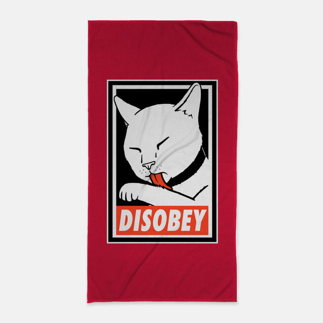 DISOBEY!-none beach towel-Raffiti