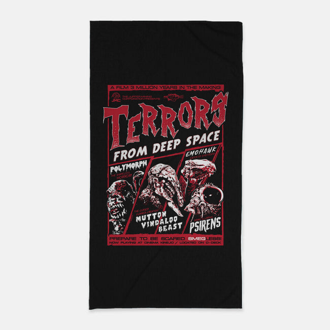Terrors From Deep Space!-none beach towel-everdream
