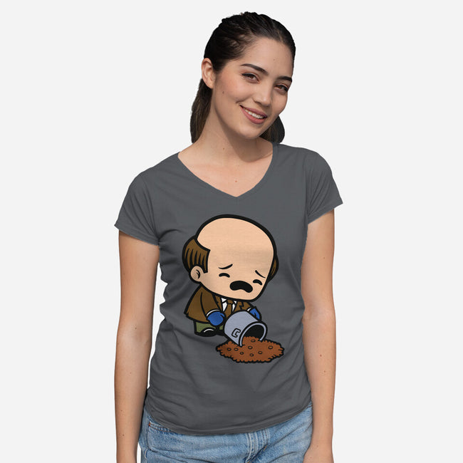 Chili Spilly-womens v-neck tee-SuperEmoFriends
