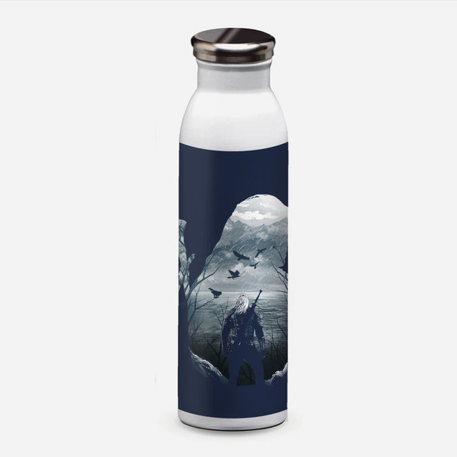 Wild Hunt Silhouette-none water bottle drinkware-dandingeroz