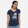 Wild Hunt Silhouette-womens v-neck tee-dandingeroz