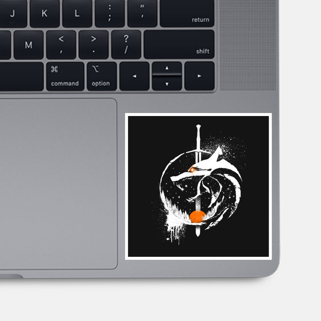 Grungewolf-none glossy sticker-artyx21