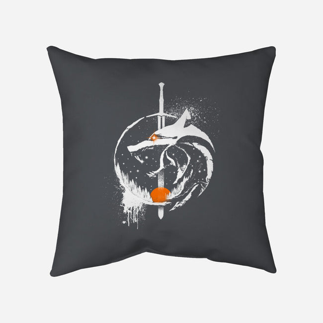 Grungewolf-none removable cover throw pillow-artyx21