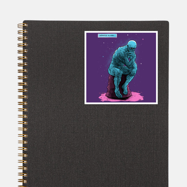 Blue Thinker-none glossy sticker-teesgeex