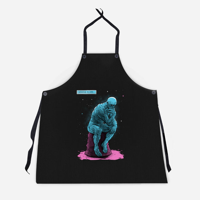 Blue Thinker-unisex kitchen apron-teesgeex