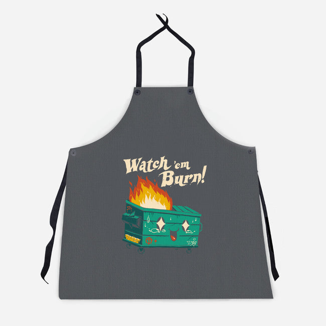 Watch Em Burn-unisex kitchen apron-vp021