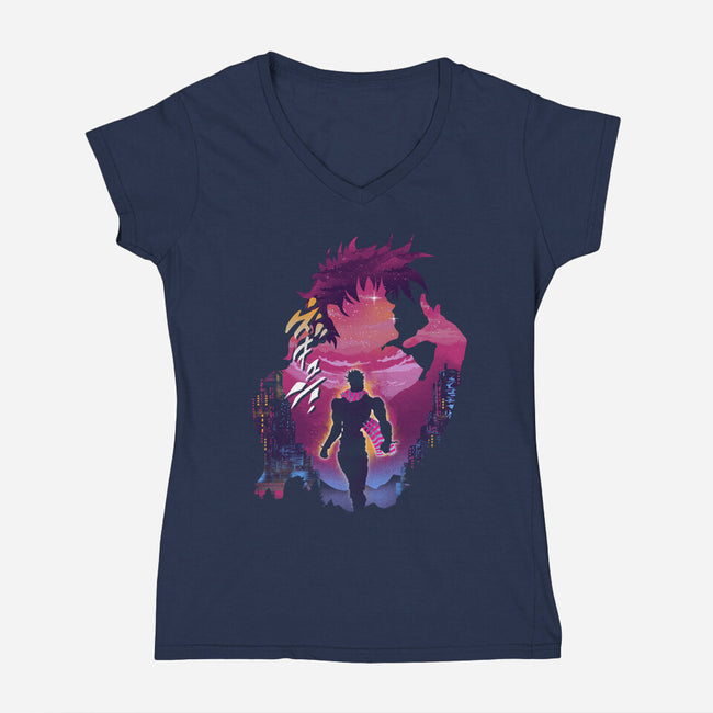 Joestar-womens v-neck tee-dandingeroz