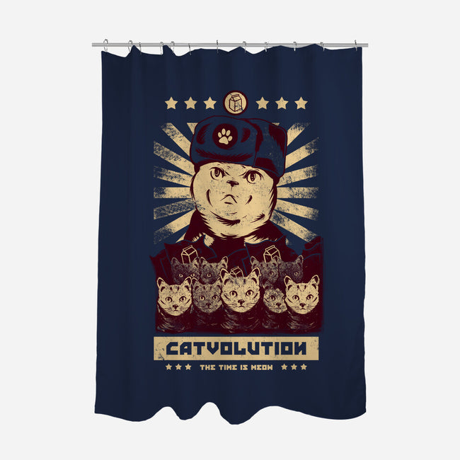 Catvolution-none polyester shower curtain-yumie