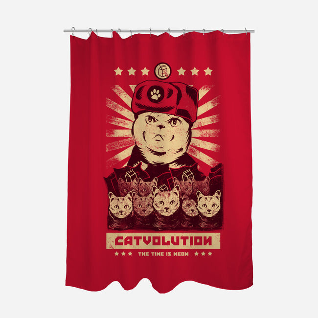 Catvolution-none polyester shower curtain-yumie