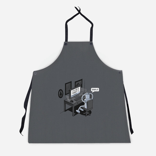 Robot Problems-unisex kitchen apron-Gamma-Ray