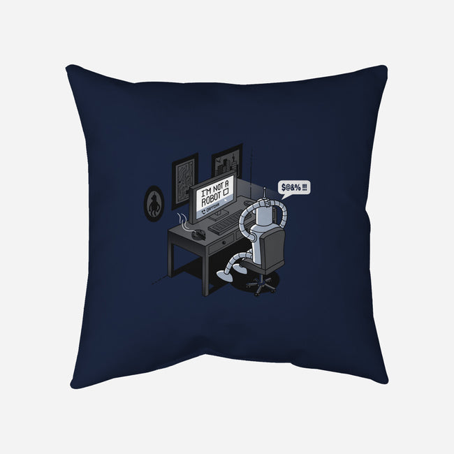 Robot Problems-none non-removable cover w insert throw pillow-Gamma-Ray
