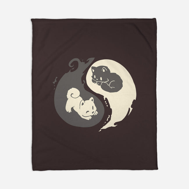 Yin and Yang-none fleece blanket-amyneko