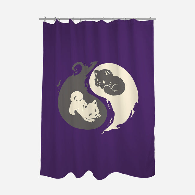 Yin and Yang-none polyester shower curtain-amyneko