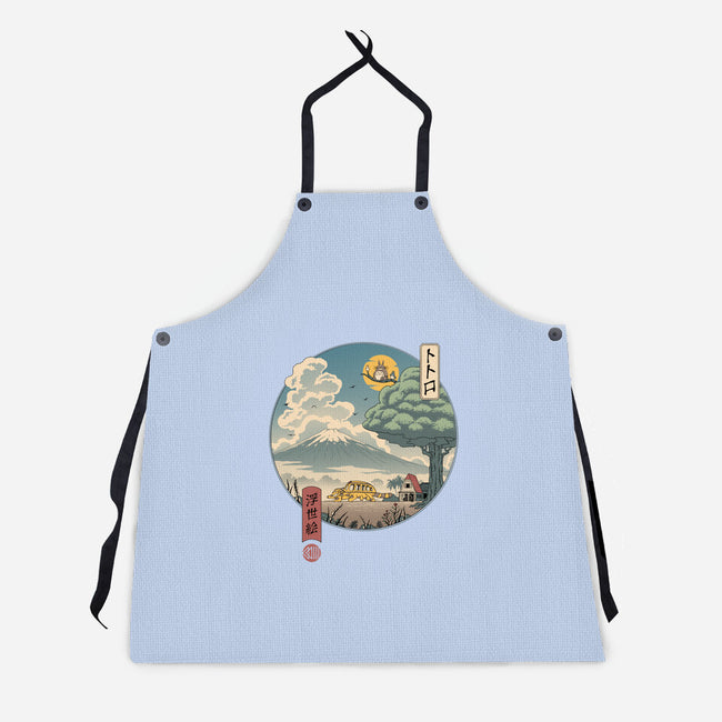 Neighbor's Ukiyo-E-unisex kitchen apron-vp021