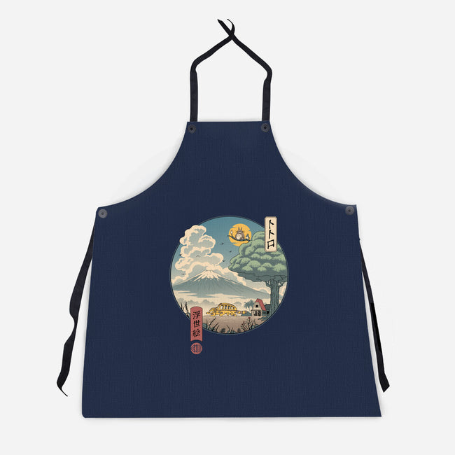 Neighbor's Ukiyo-E-unisex kitchen apron-vp021