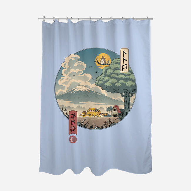 Neighbor's Ukiyo-E-none polyester shower curtain-vp021