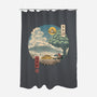 Neighbor's Ukiyo-E-none polyester shower curtain-vp021