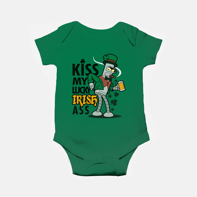 Kiss My Lucky Irish Ass-baby basic onesie-Boggs Nicolas