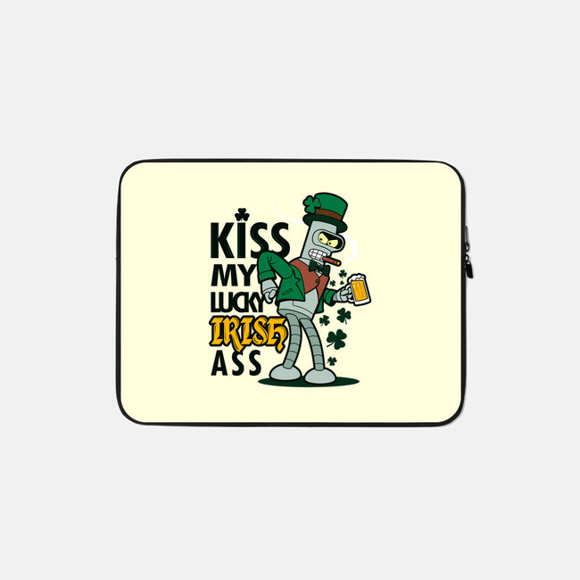 Kiss My Lucky Irish Ass-none zippered laptop sleeve-Boggs Nicolas