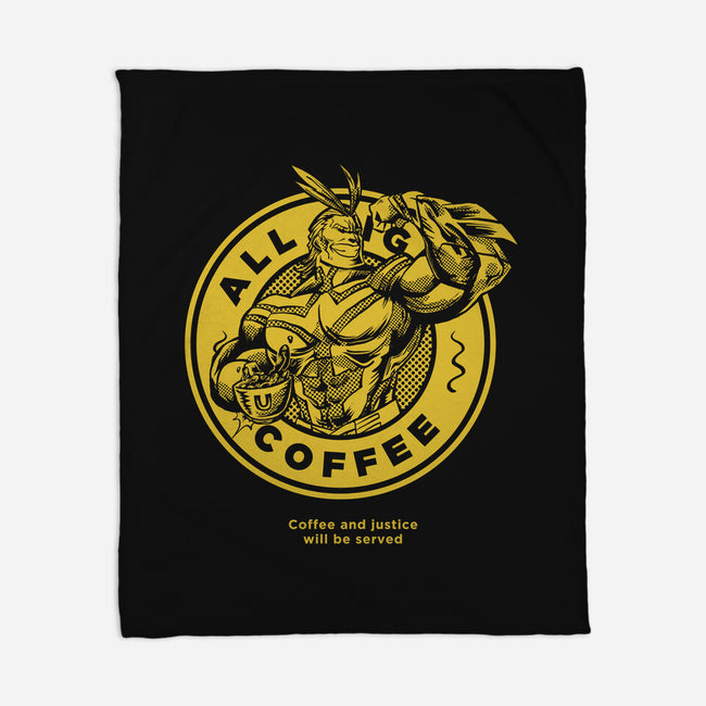 All Might Coffee-none fleece blanket-yumie