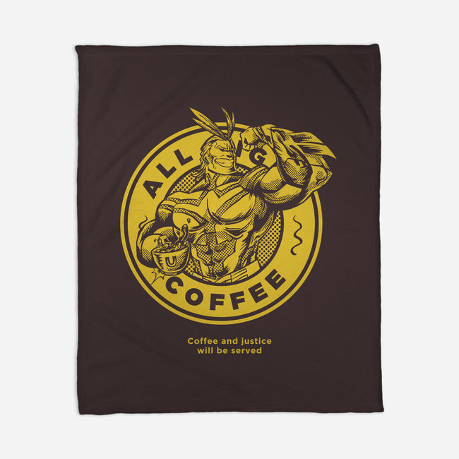 All Might Coffee-none fleece blanket-yumie