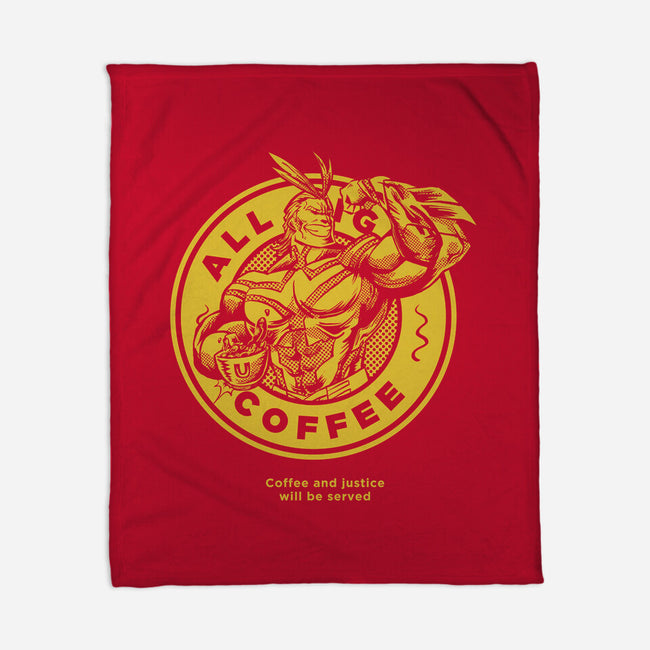 All Might Coffee-none fleece blanket-yumie