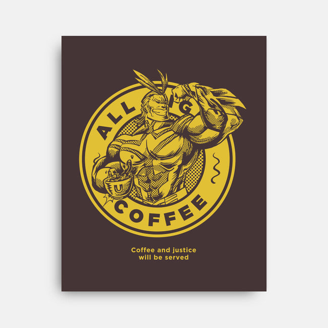 All Might Coffee-none stretched canvas-yumie