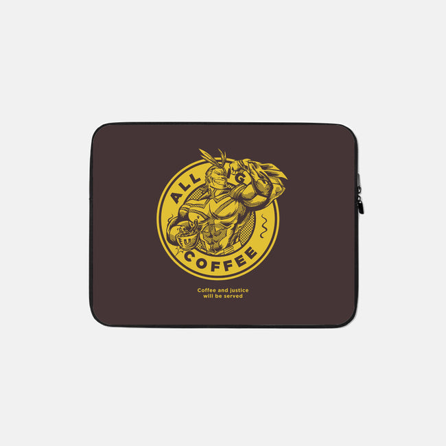 All Might Coffee-none zippered laptop sleeve-yumie