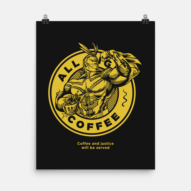 All Might Coffee-none matte poster-yumie
