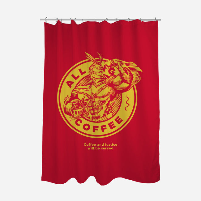 All Might Coffee-none polyester shower curtain-yumie