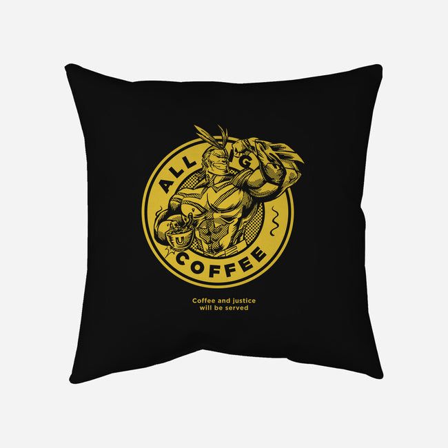All Might Coffee-none removable cover w insert throw pillow-yumie
