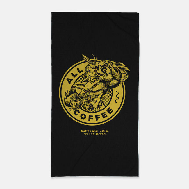 All Might Coffee-none beach towel-yumie
