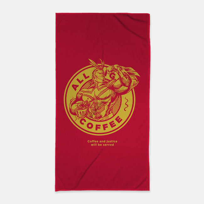 All Might Coffee-none beach towel-yumie