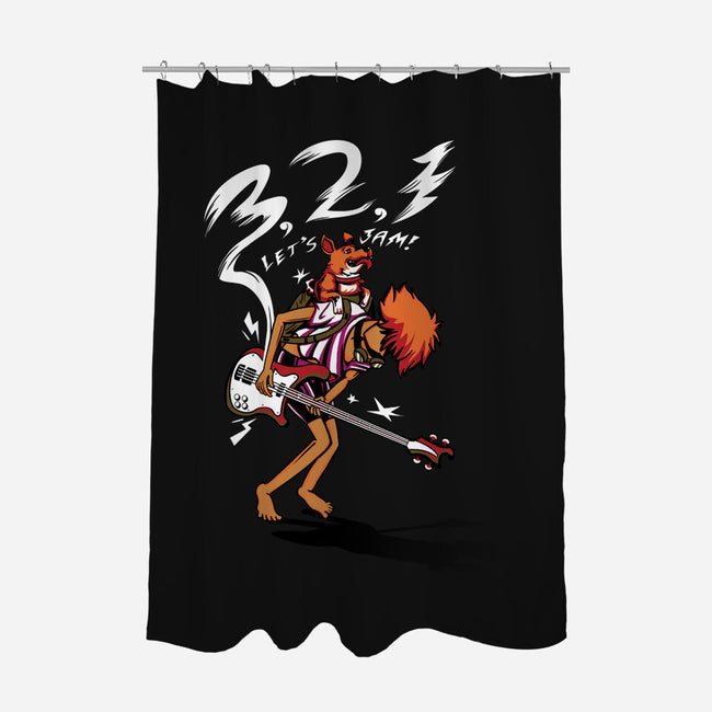 Let's Jam Ed-none polyester shower curtain-Ste7en Lefcourt