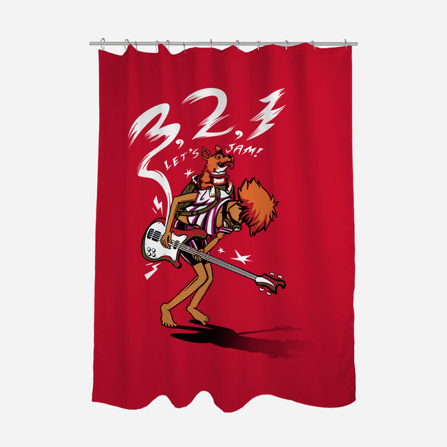 Let's Jam Ed-none polyester shower curtain-Ste7en Lefcourt