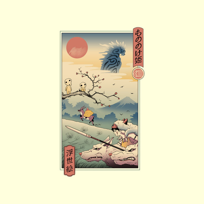 Wolf Princess Ukiyo-E-none polyester shower curtain-vp021