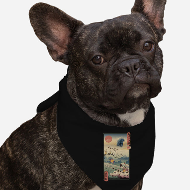 Wolf Princess Ukiyo-E-dog bandana pet collar-vp021