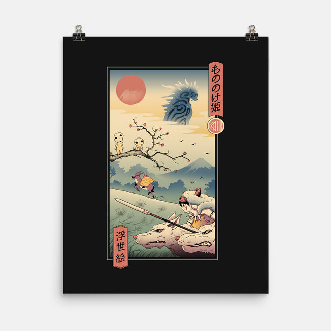 Wolf Princess Ukiyo-E-none matte poster-vp021