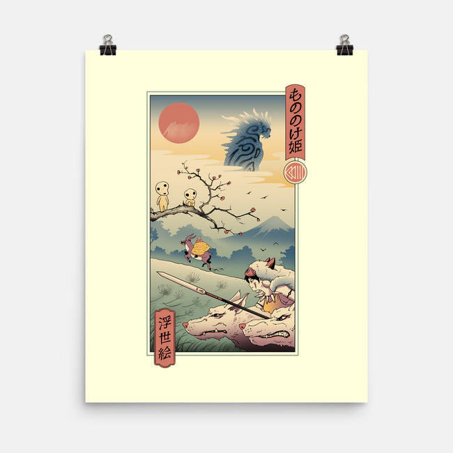 Wolf Princess Ukiyo-E-none matte poster-vp021